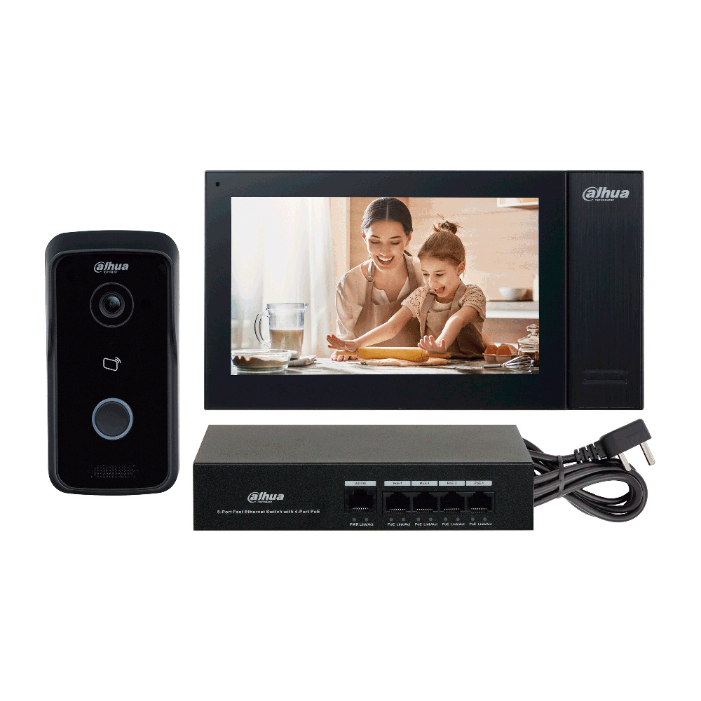 Kit Video Portero Villa IP PoE Visión Nocturna Dahua