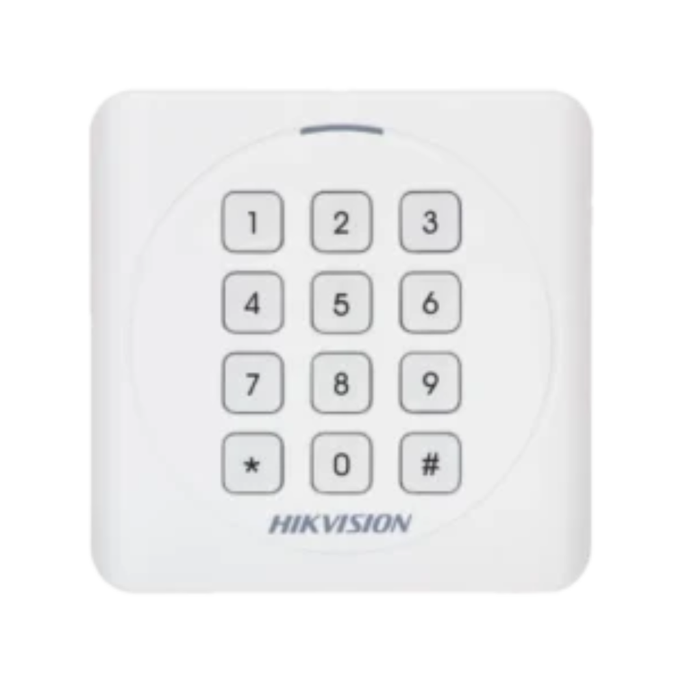 Lector y Teclados  Lector de tarjeta + PIN IP65 Wiegand Mifare Hikvision