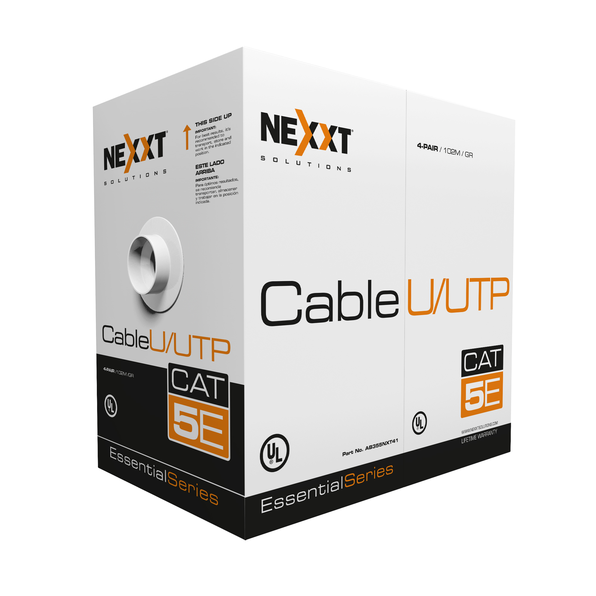 Cable UTP Cat6 Nexxt Essential 4 P hilos 24AWG CMX 102m Gris  Nexxt