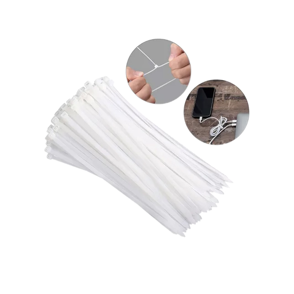 Amarra Plástica Bolsa 100 unidades Blanca 4.8X300mm