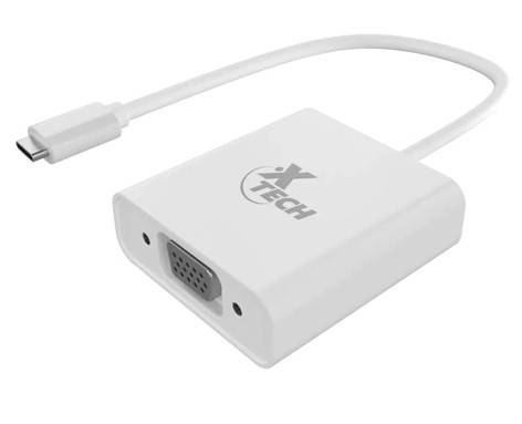 Xtech Adaptador USB Type C a VGA Blanco Brillante XTC-551