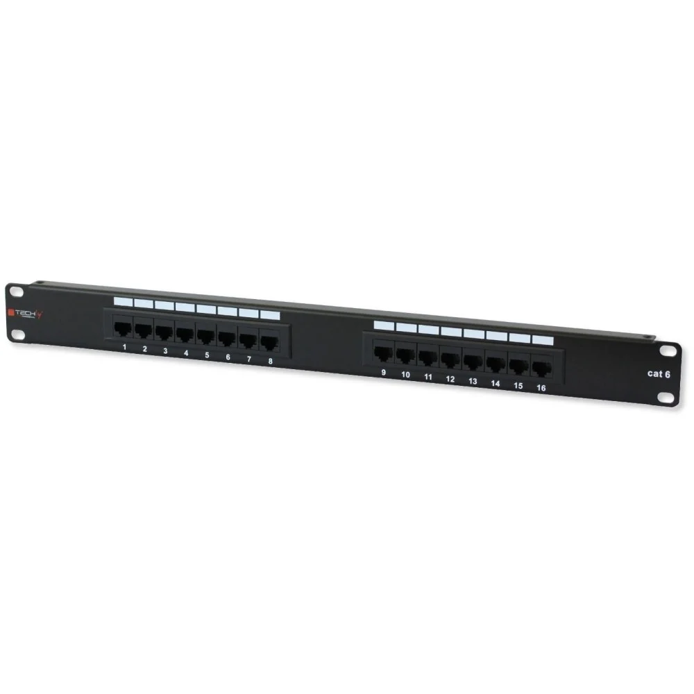 UTP CAT5 E patch panel16 Puertos 16 x unshielded RJ45 jacks 8 puertos Generico