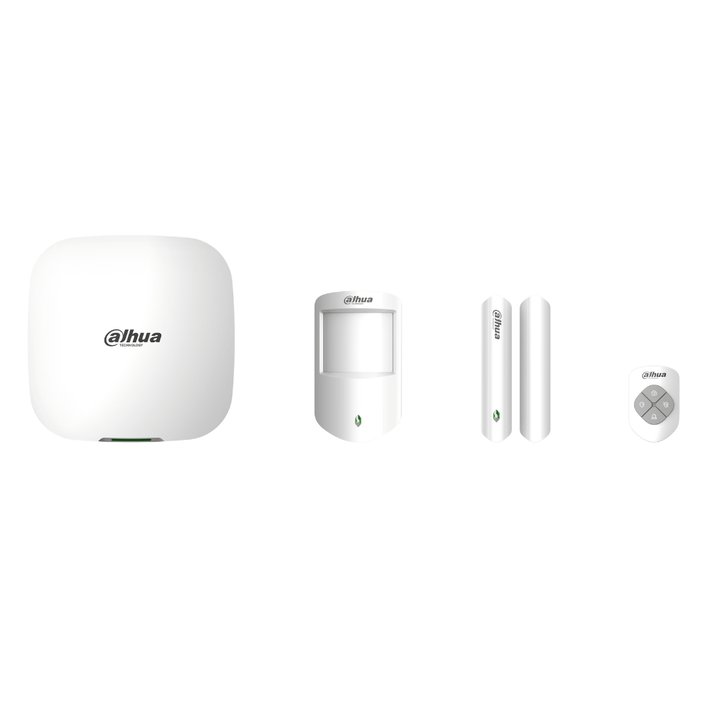 Kit de Alarma 1- Central Alarma 1- Sensor Magnético 1- Sensor PIR 1- Control Remoto WiFi- 4G DAHUA