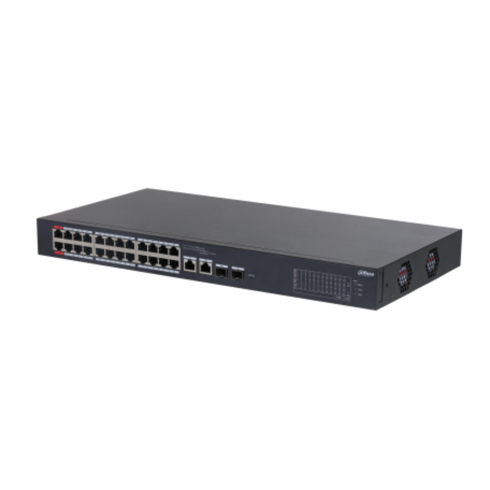 SWITCH 24 PUERTOS POE DAHUA ADMIN CLOUD LAYER 2.4 PUERTOS 10-100-1000 DAHUA