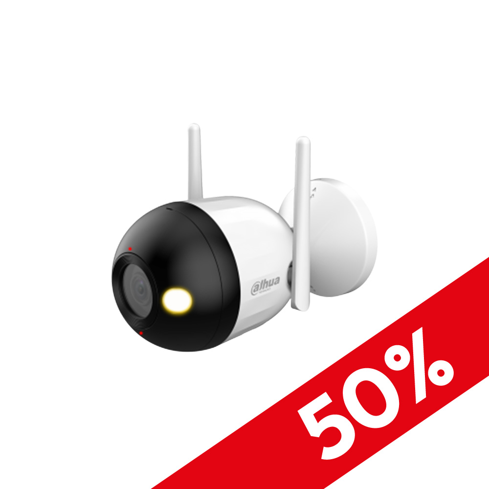 Cámara Bullet IP WIFI 2MP Full Color Dual Light 30Mts 2.8mm IP67 Audio Dahua