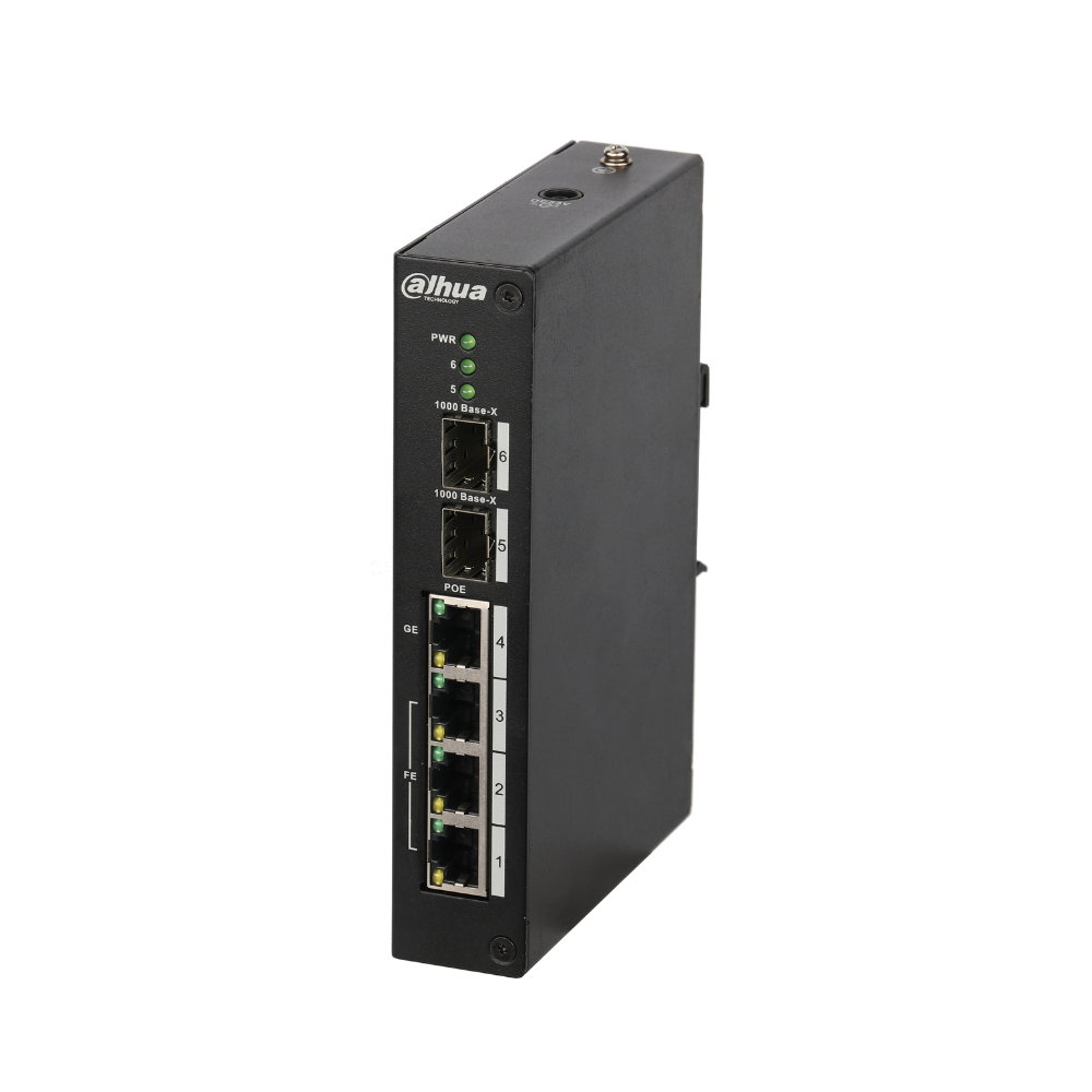 Switch PoE Dahua No Admin 2 SFP 1xGiga 3x100Mbps 120W Hi-PoE