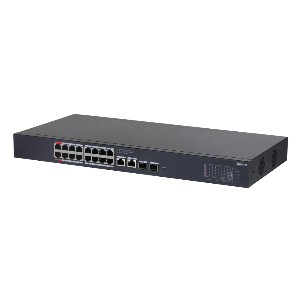 Switch de Escritorio Gigabit Gestionado en la Nube de 20 Puertos con 16 Puertos PoE Dahua
