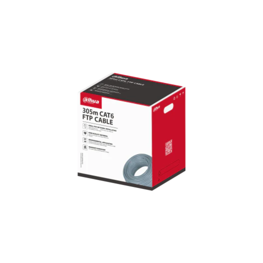 Cable FTP CAT 6 Dahua 305m 100% Cobre Gris