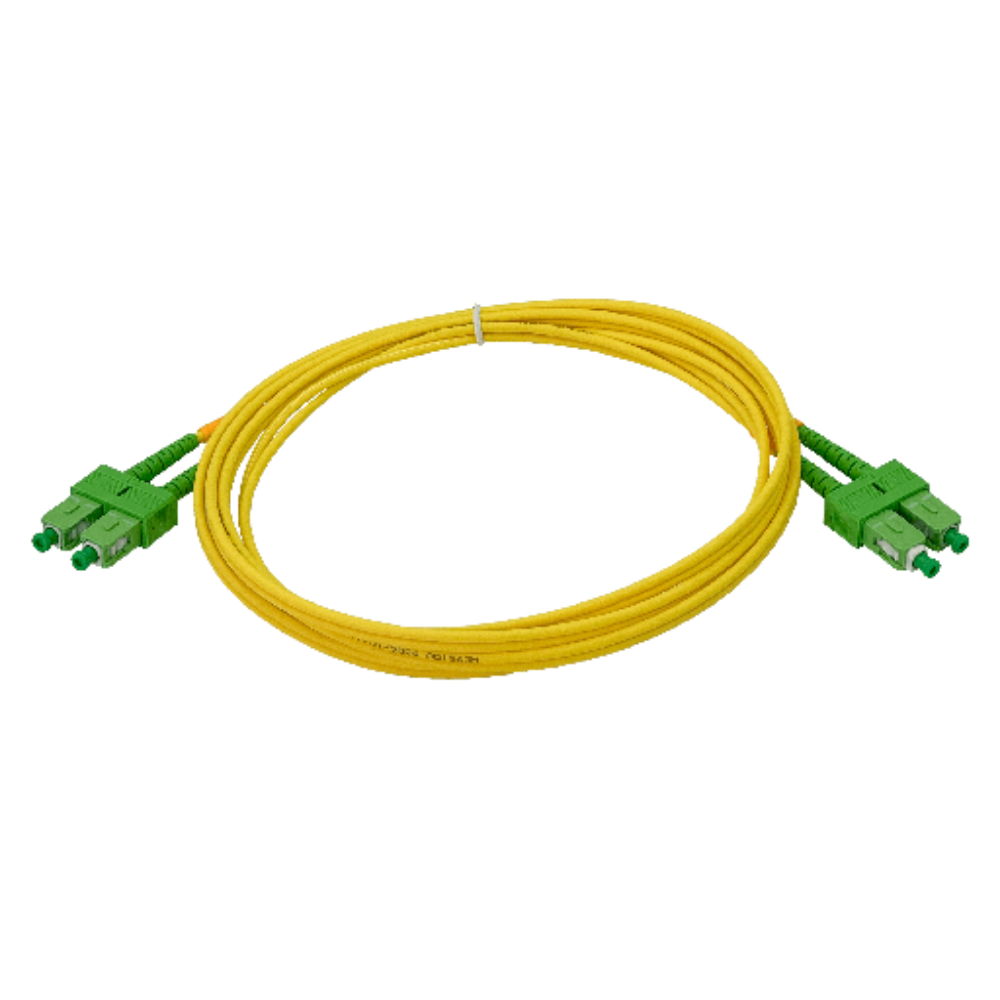 Cable Jumper de Fibra Óptica Monomodo Dúplex SC/APC-SC/APC 2m LSZH