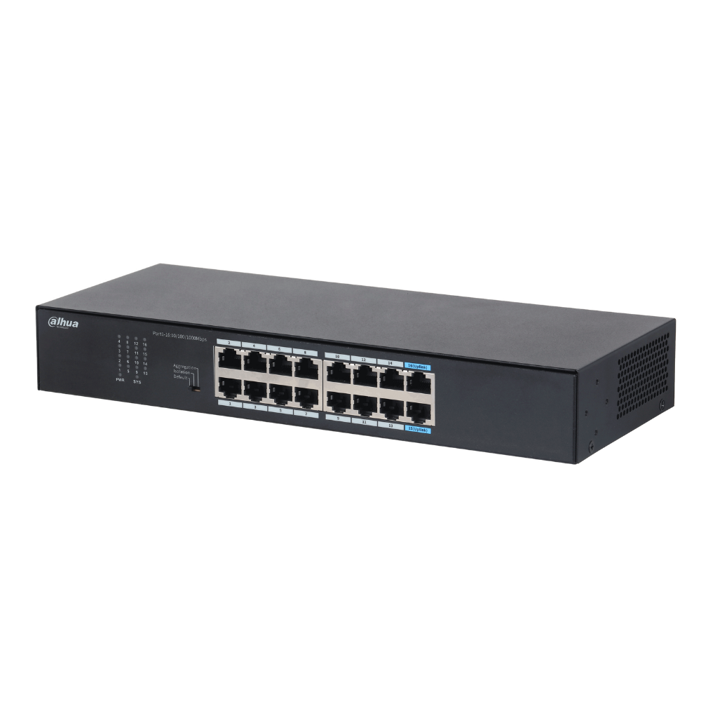 Conmutador Gigabit no administrado de 16 puertos Dahua