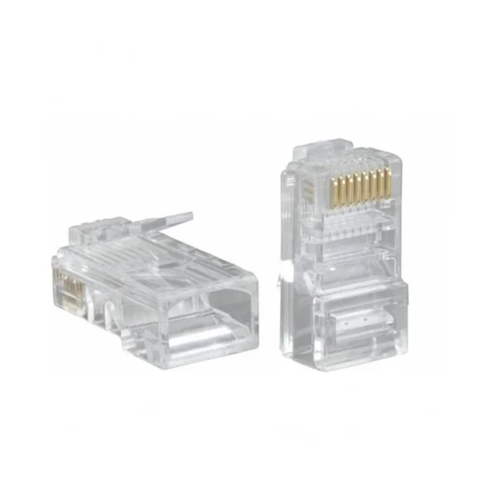 Conector RJ45 passthrough CAT5e Plástico