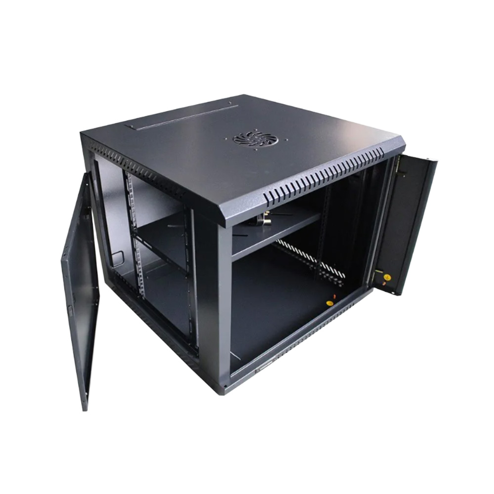 Rack 9U 600X600X500 con 1 ventilador