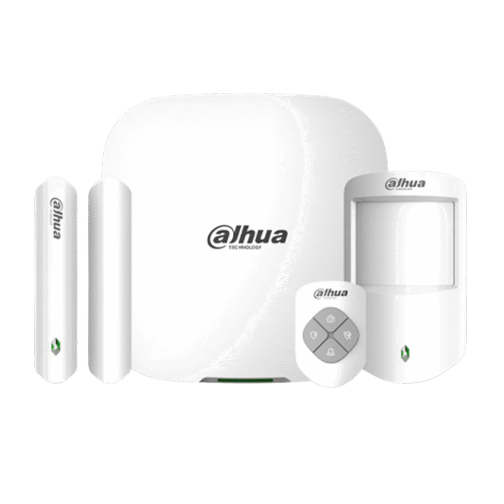 Kit de Alarma 1- Central Alarma 1- Sensor Magnético 1- Sensor PIR 1- Control Remoto WiFi- 4G DAHUA