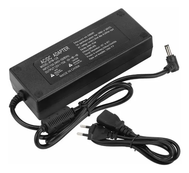 Adaptador Transformador Dc 12V 10A Fuente Poder